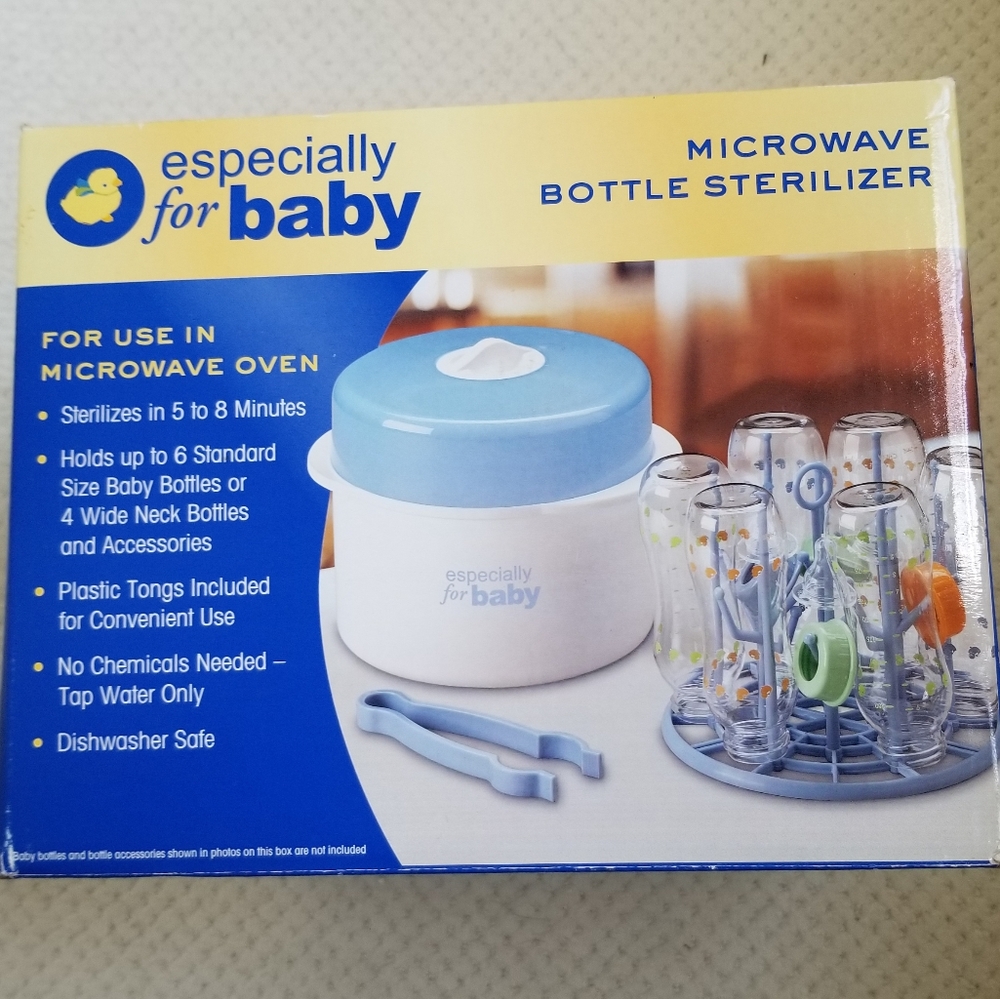 Especially for baby Microwave bottle sterilizer. New in box.